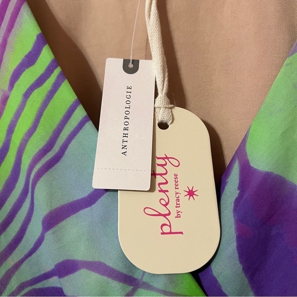 Anthropologie NWT Plenty by Tracy Reese Puff Sleeve Surplice Mini Dress Size XL - Picture 3 of 13